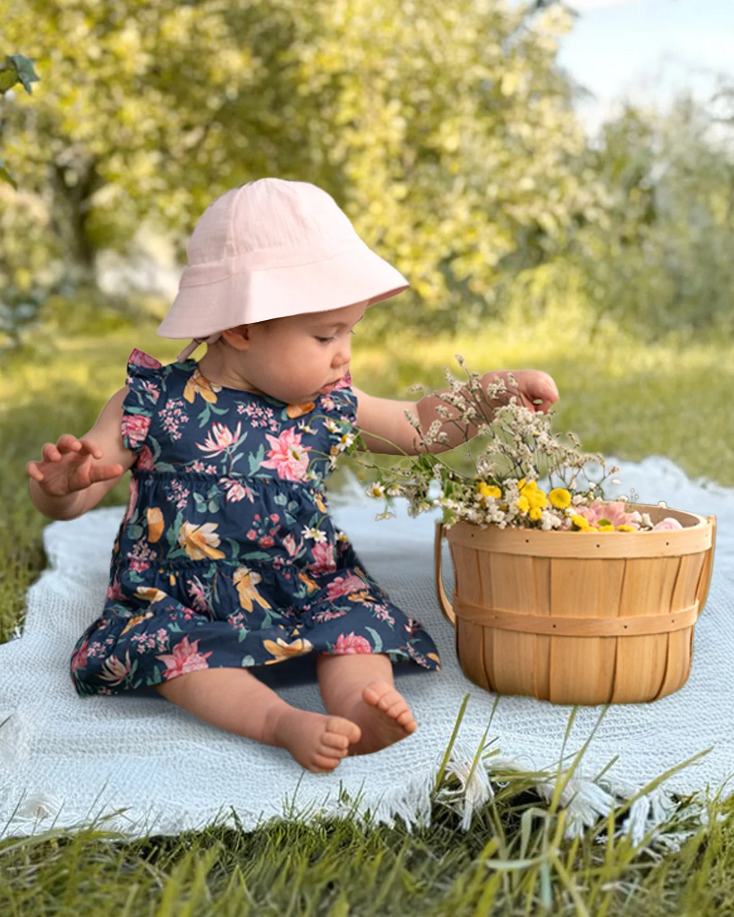 Toshi baby Dress Matilda - Waratah Midnight