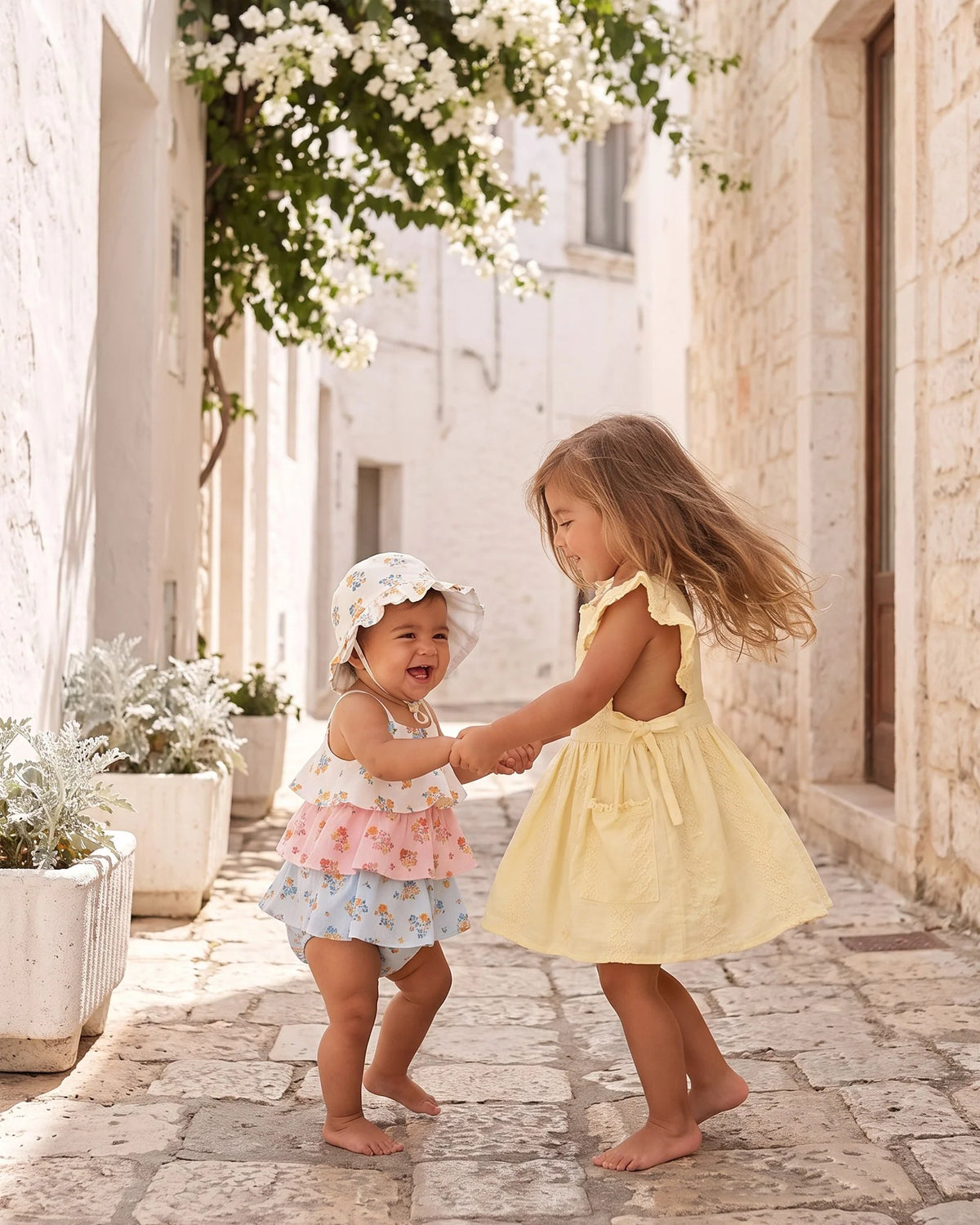 Toshi Baby Pinafore Florence - Lemon