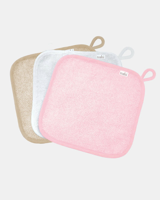 Toshi Baby Washcloth Yummy 3Pkt - Sweetheart