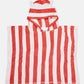 Toshi Hooded Towel - Lobster Stripe