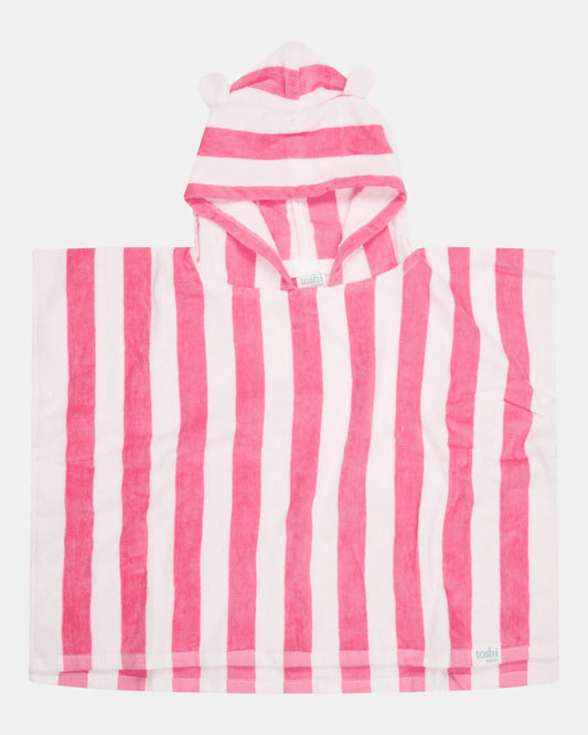 Toshi Hooded Towel - Watermelon Stripe