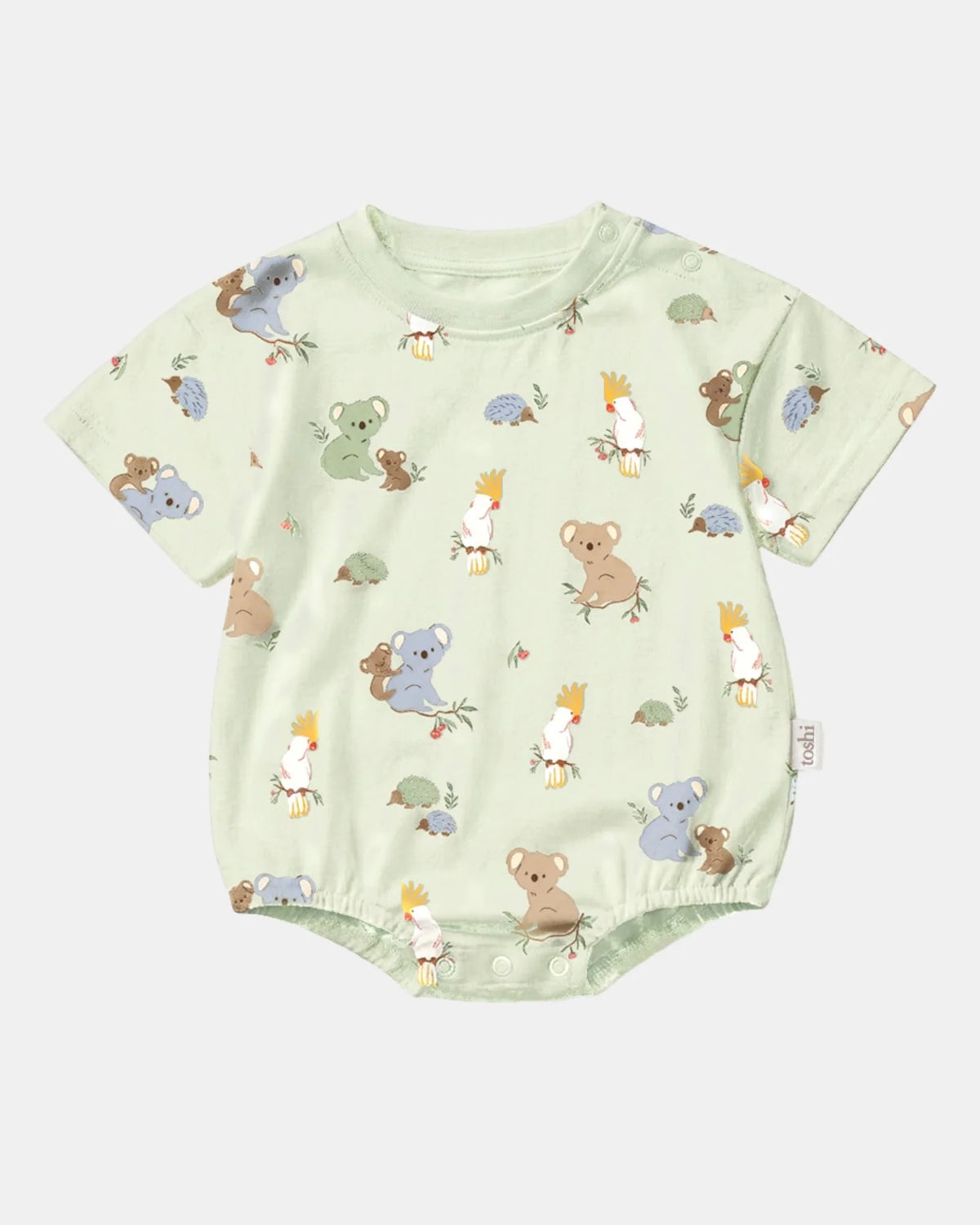 Toshi Onesie S/S Bubble Arcadia - Gumnut Babies Eucalypt