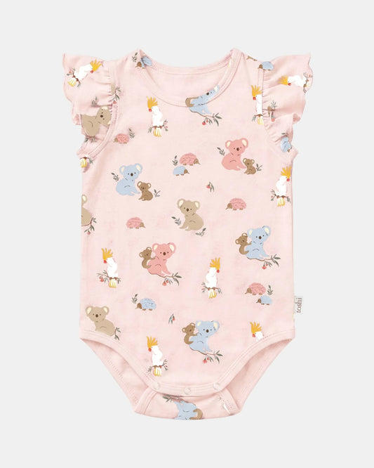 Toshi Onesie S/S Frill Arcadia - Gumnut Babies Blossom