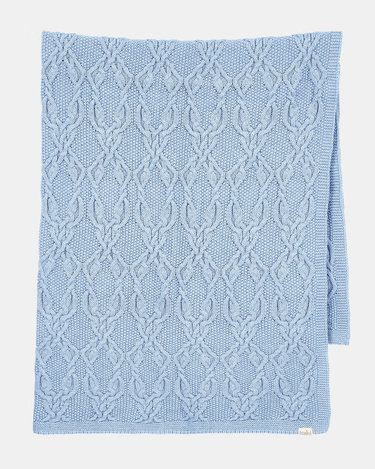 Organic Blanket Bowie - Bluebell