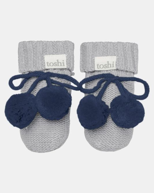 Toshi Organic Booties Bobby - Fog