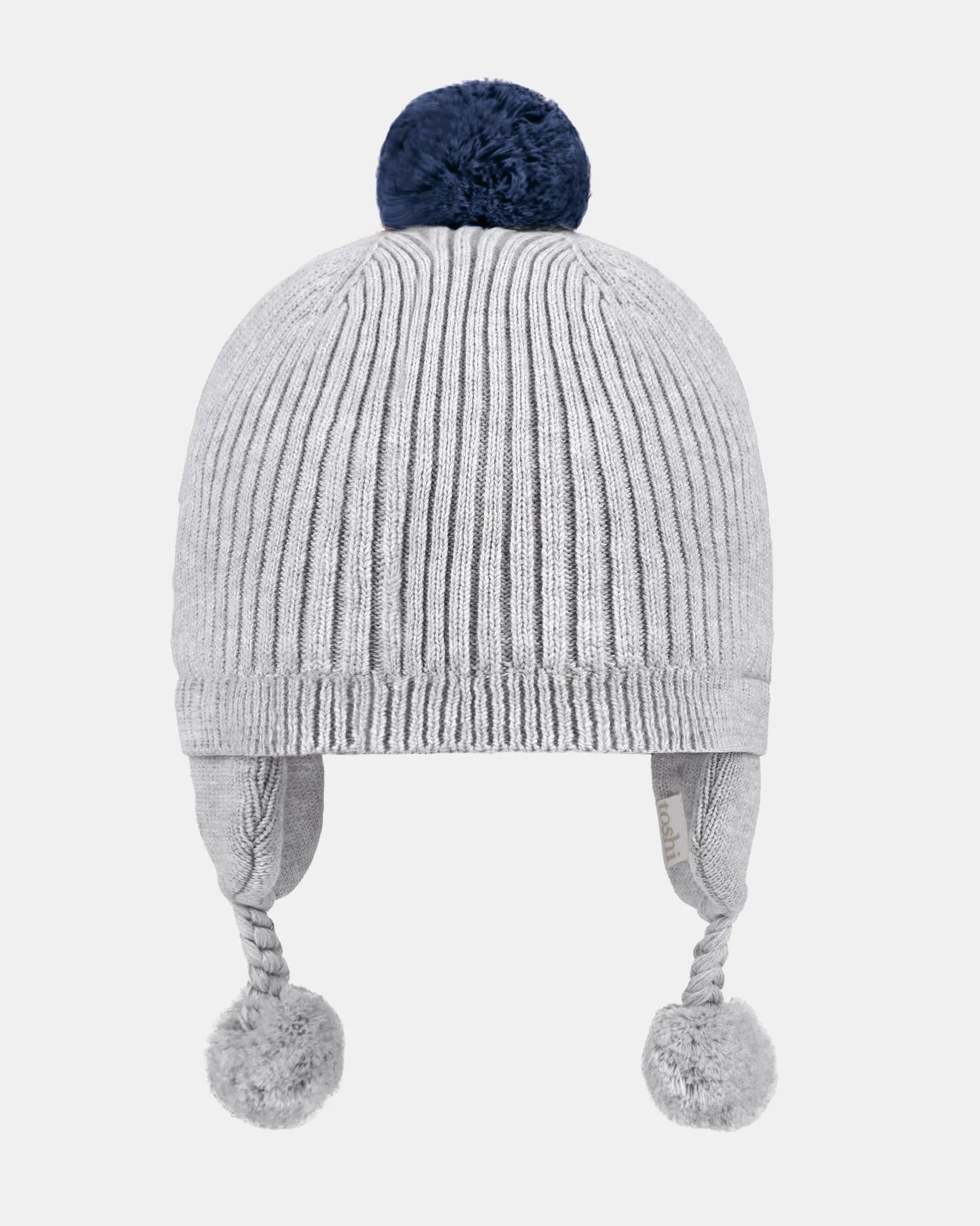 Organic Earmuff Beanie Bobby - Fog