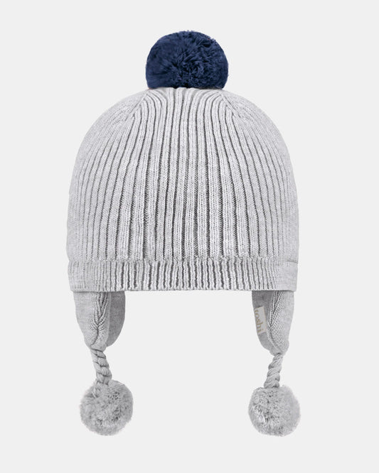 Organic Earmuff Beanie Bobby - Fog