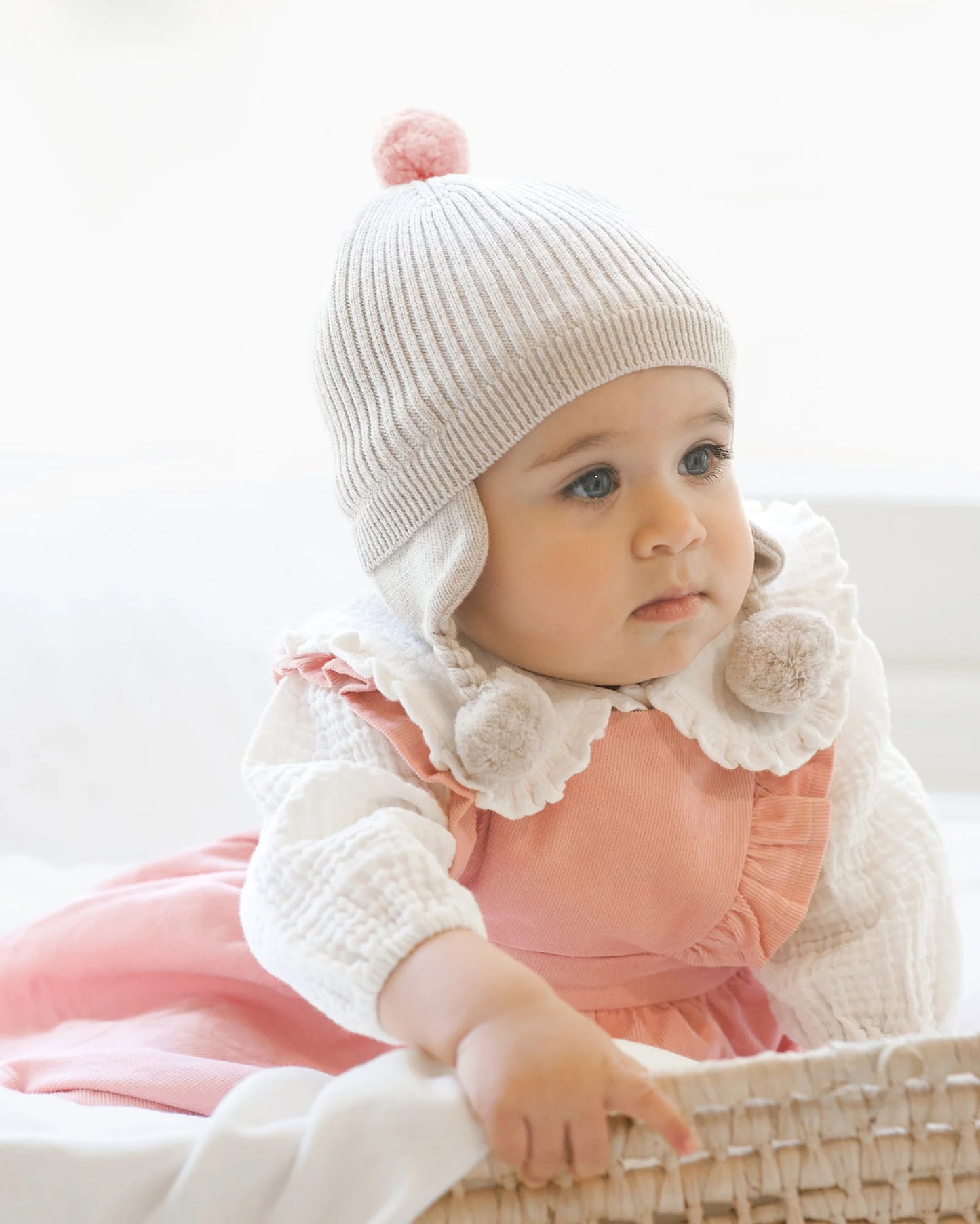 Organic Earmuff Beanie Bobby - Oatmeal