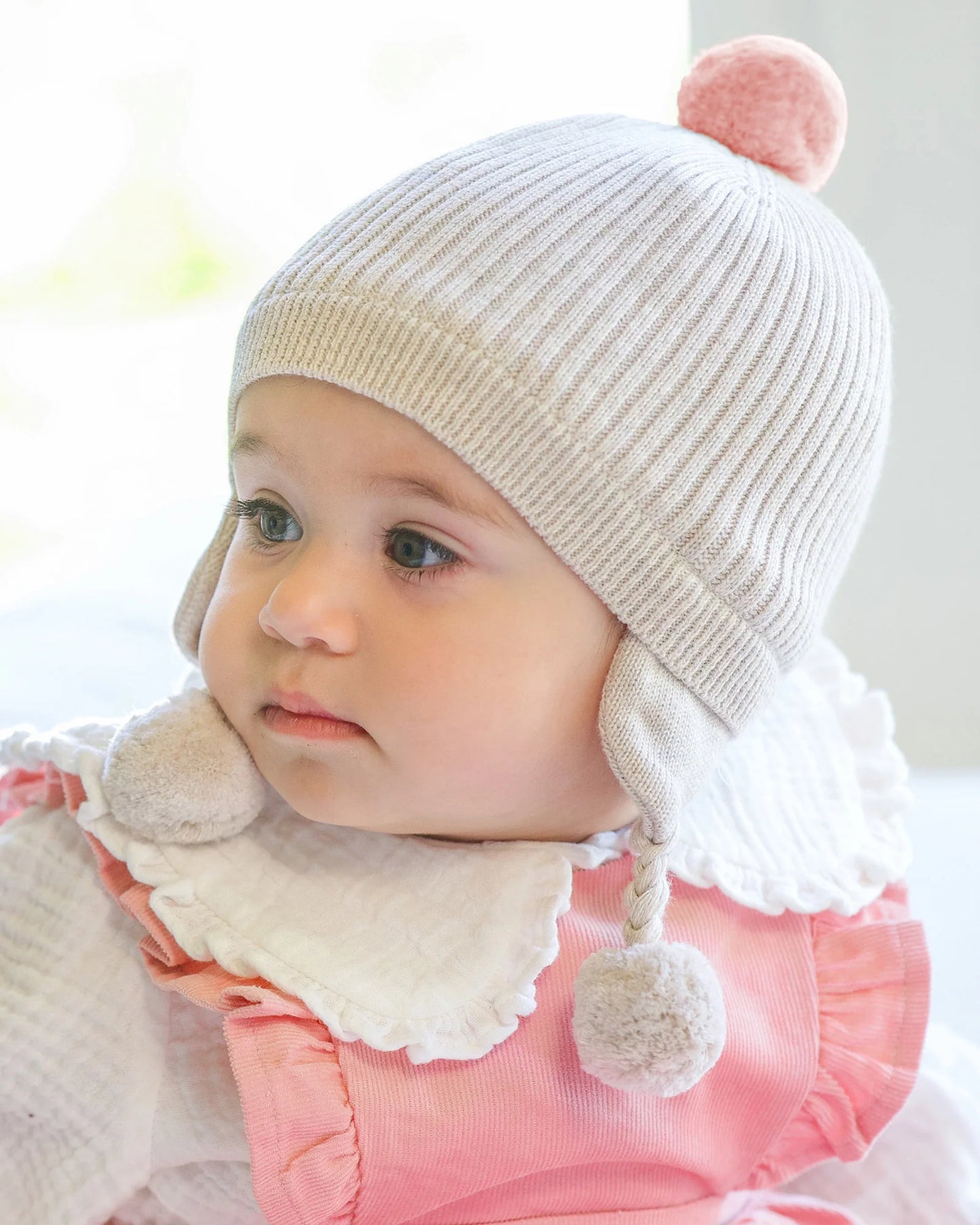 Organic Earmuff Beanie Bobby - Oatmeal