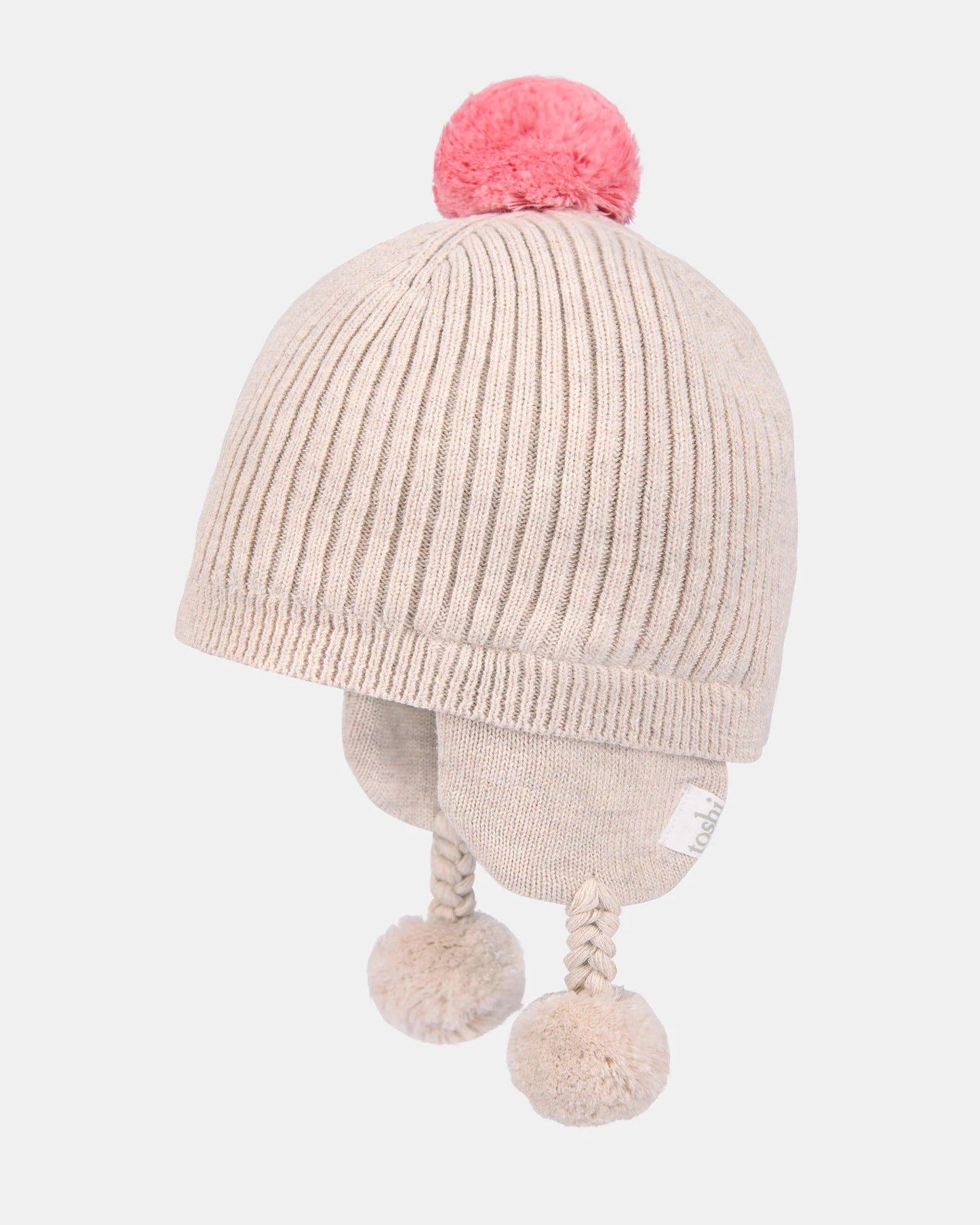 Organic Earmuff Beanie Bobby - Oatmeal