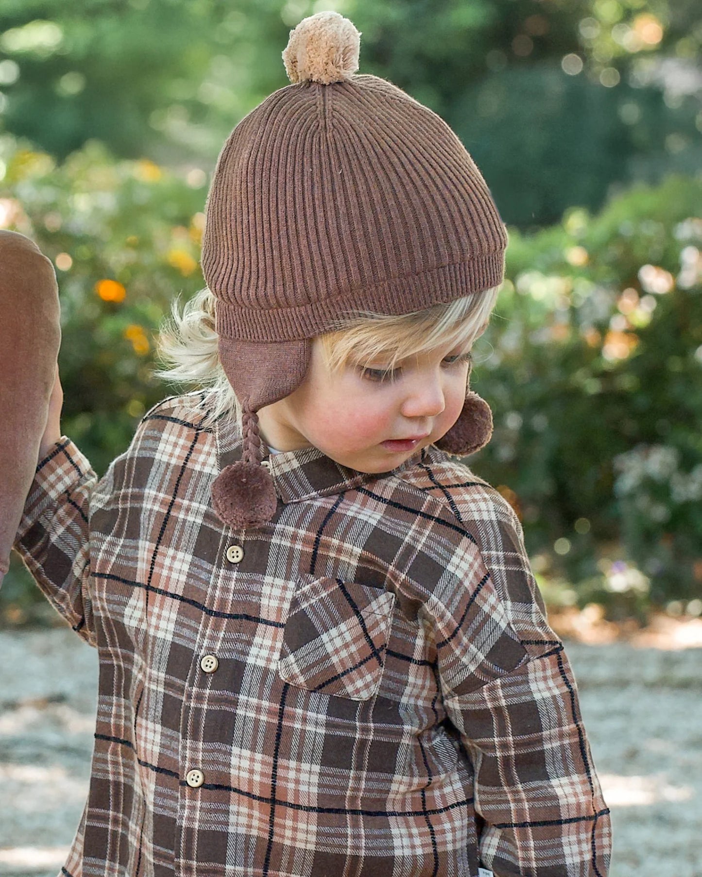 Organic Earmuff Beanie Bobby - Peppercorn