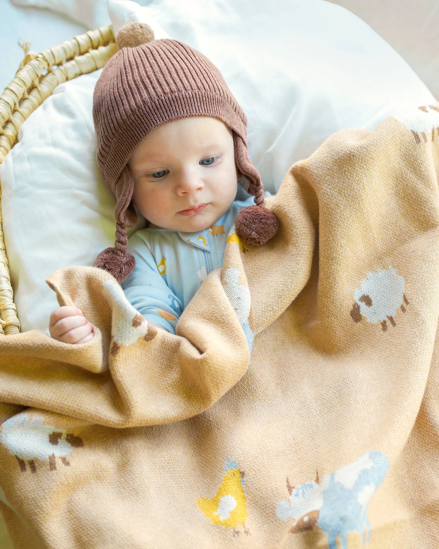 Organic Earmuff Beanie Bobby - Peppercorn