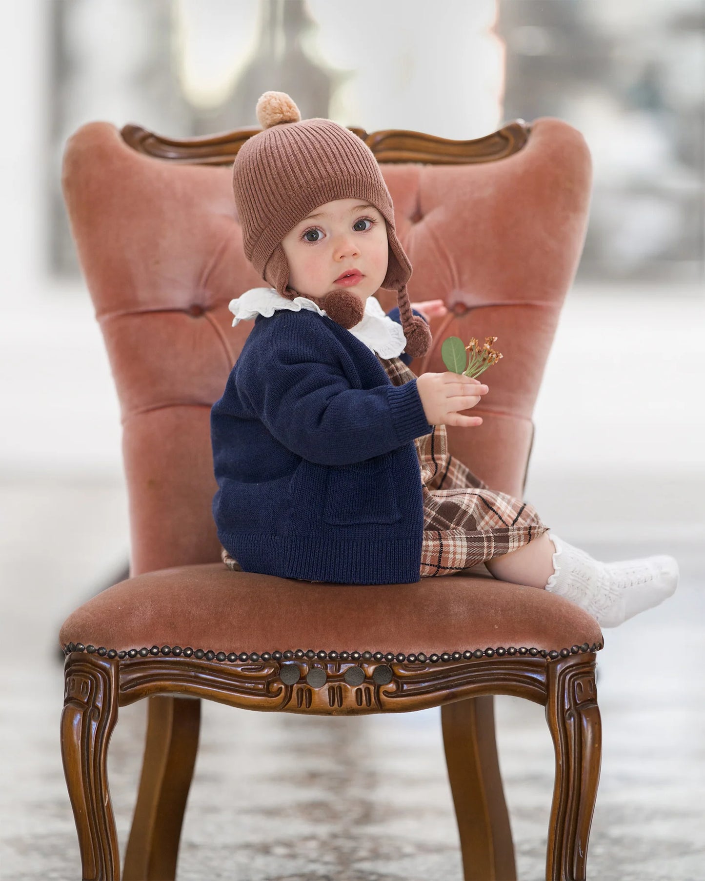 Organic Earmuff Beanie Bobby - Peppercorn