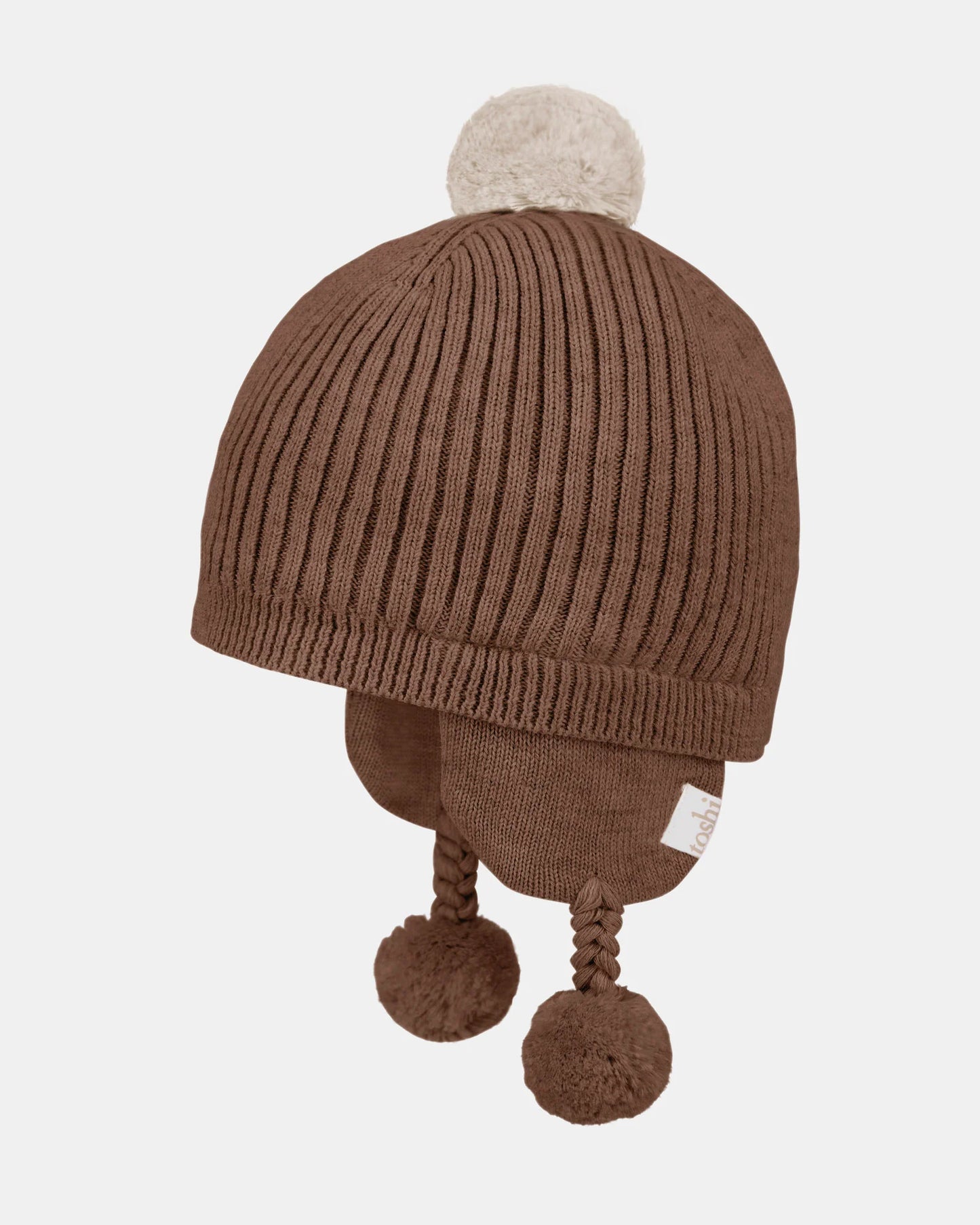 Organic Earmuff Beanie Bobby - Peppercorn