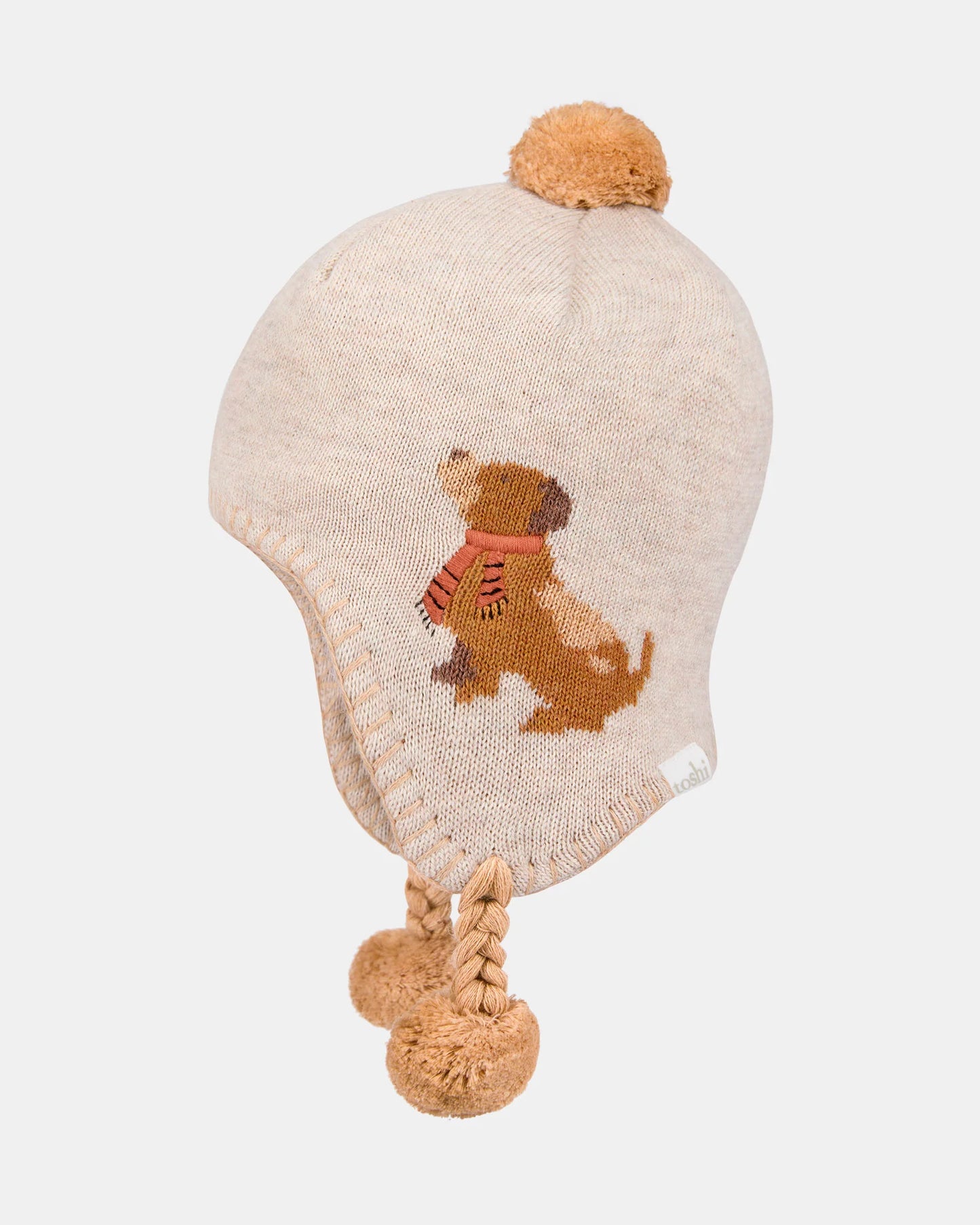 Organic Earmuff Beanie Mystical Puppy Dog