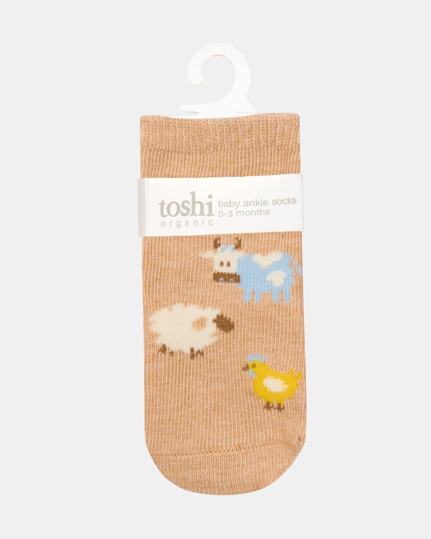 Toshi Organic Ankle Jacquard Socks - Farm Buddies