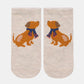 Toshi Organic Ankle Jacquard Socks - Puppy Dog