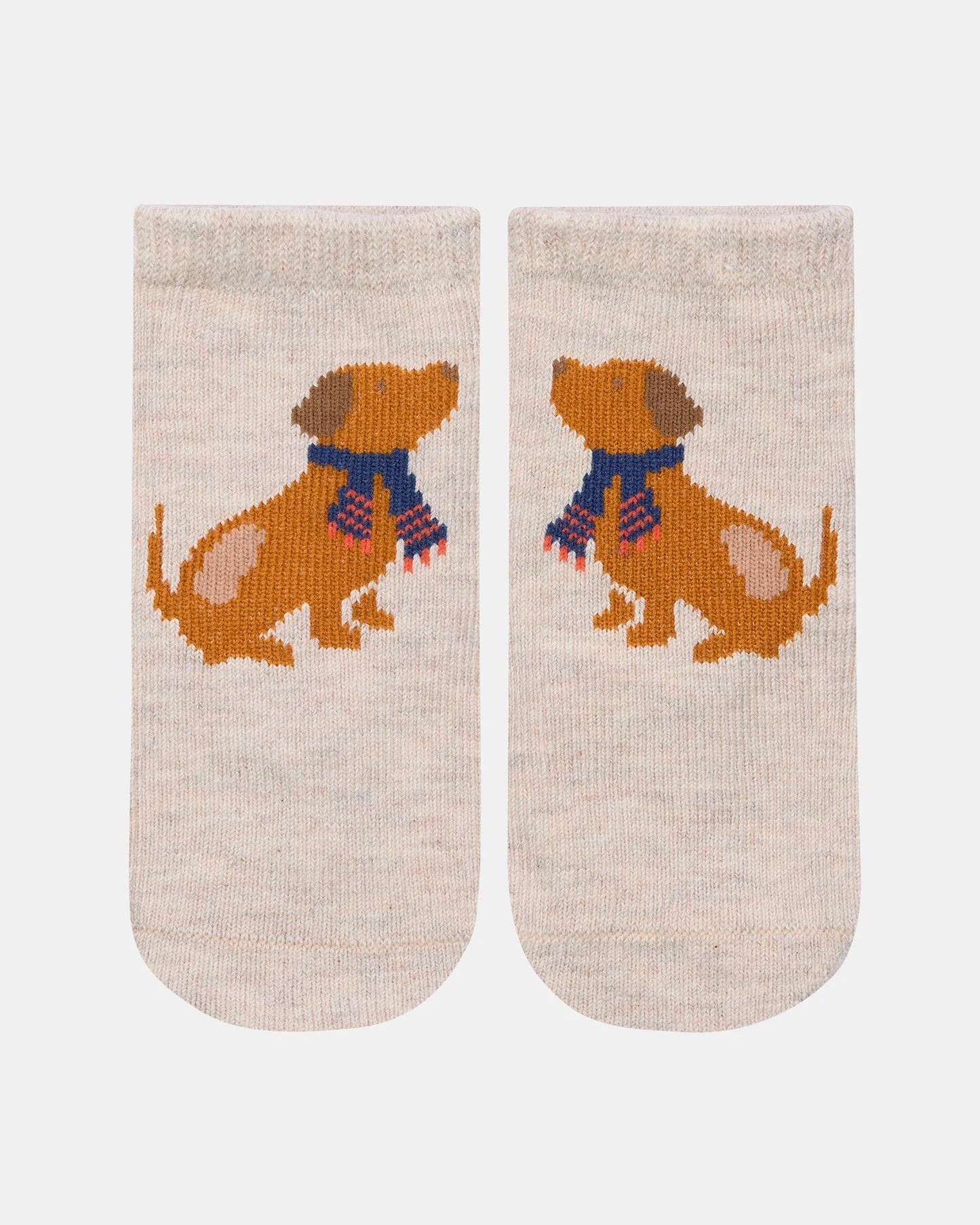Toshi Organic Ankle Jacquard Socks - Puppy Dog