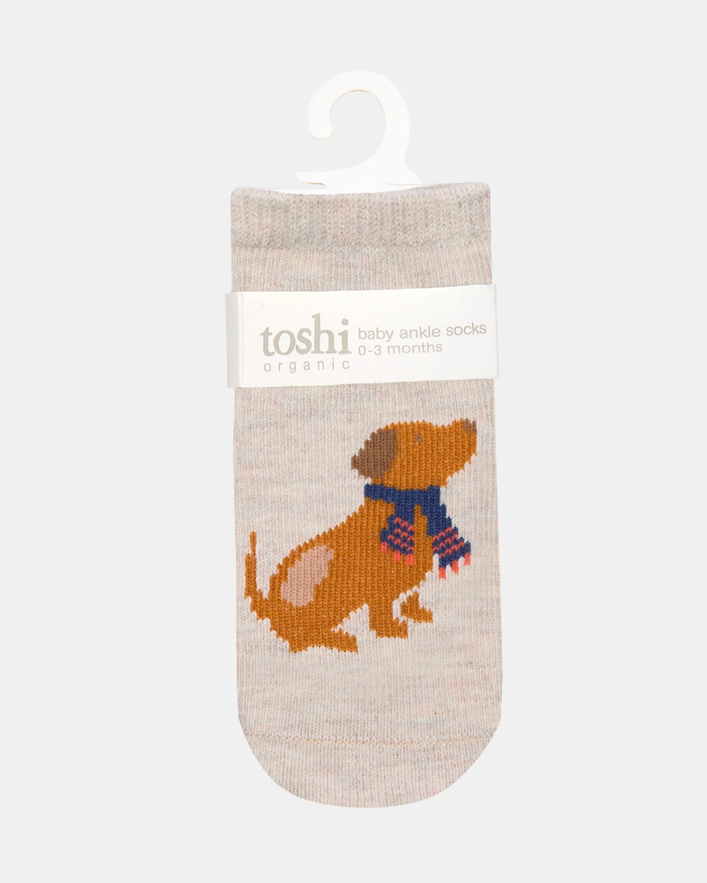 Toshi Organic Ankle Jacquard Socks - Puppy Dog