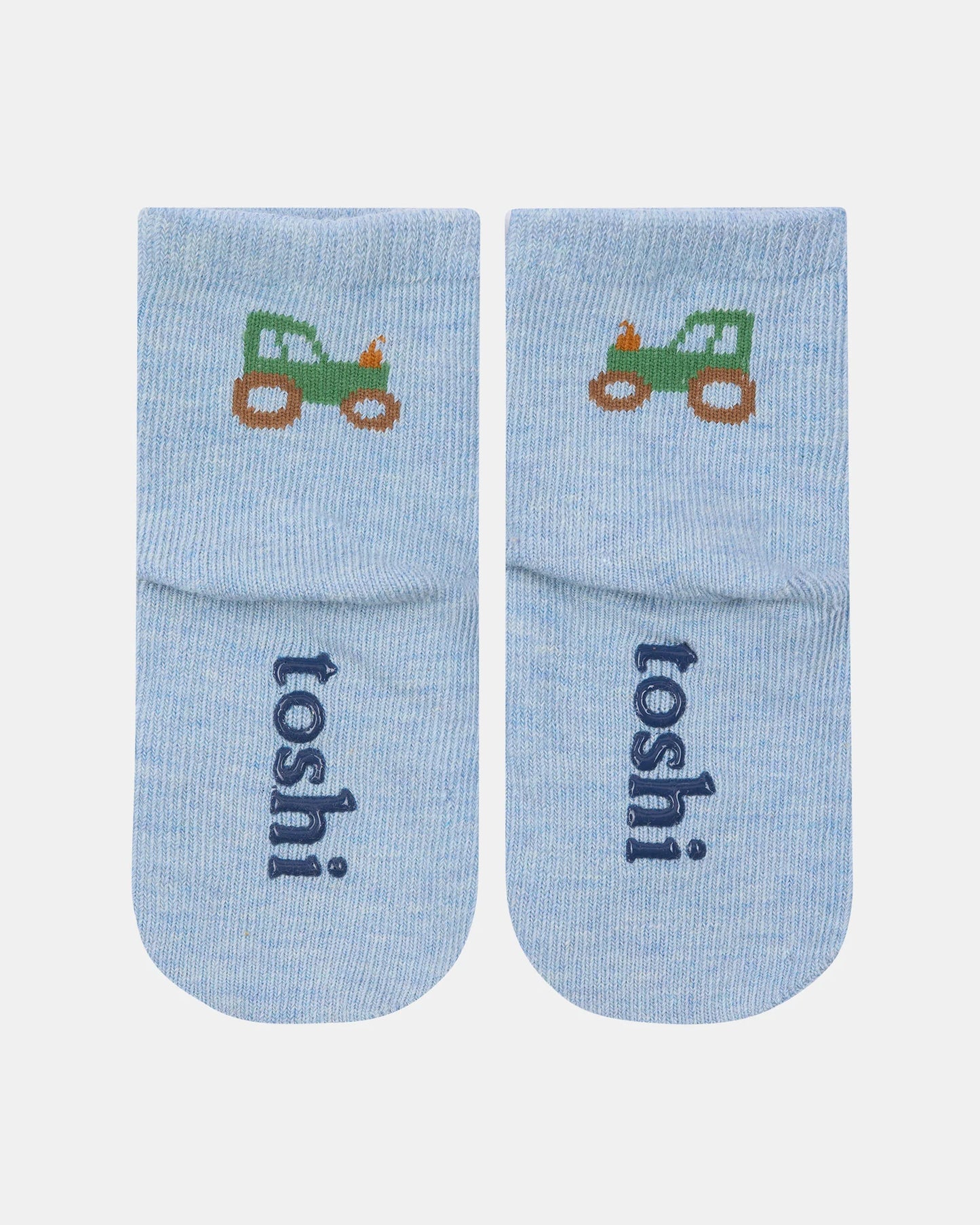 Toshi Organic Ankle Jacquard Socks - Tiny Tractors