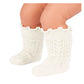 Toshi Organic Socks Knee Frilly Lace - Cream