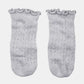 Toshi Organic Socks Knee Frilly Lace - Fog