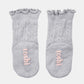 Toshi Organic Socks Knee Frilly Lace - Fog
