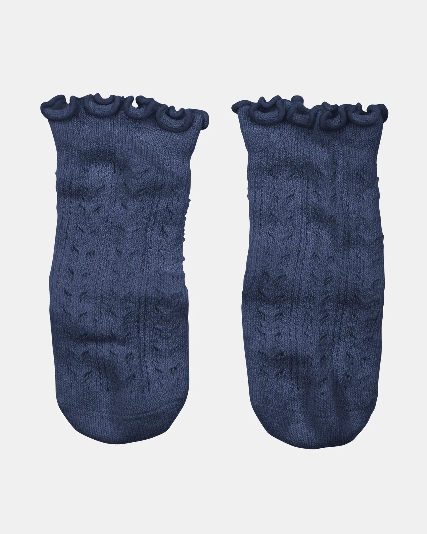 Toshi Organic Socks Knee Frilly Lace - Ink