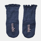 Toshi Organic Socks Knee Frilly Lace - Ink