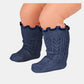 Toshi Organic Socks Knee Frilly Lace - Ink