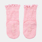 Toshi Organic Socks Knee Frilly Lace - Misty Rose