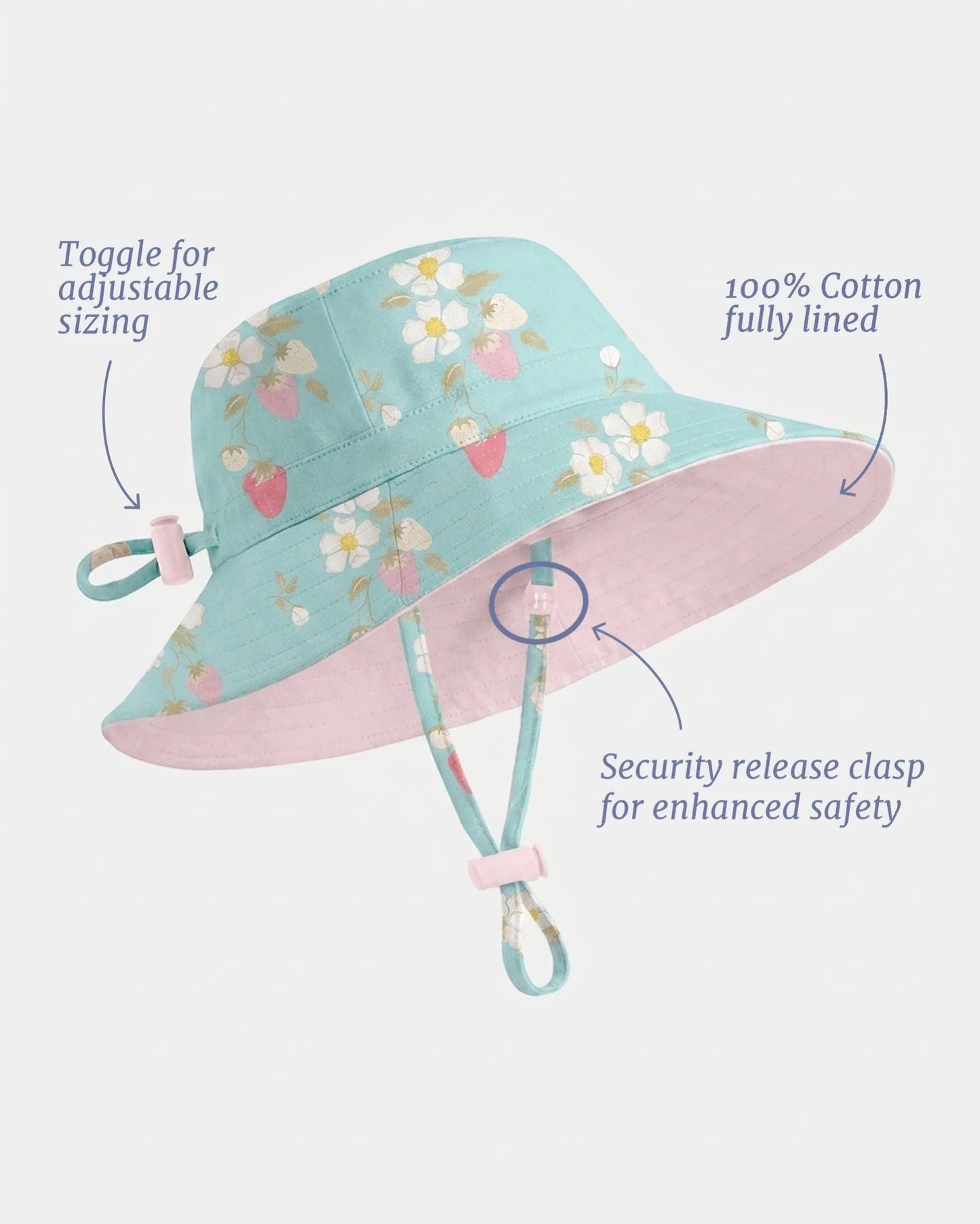 Sunhat Strawberry Fields - Aqua