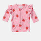 Toshi Swim Rashie L/S Twinkle - Strawberry