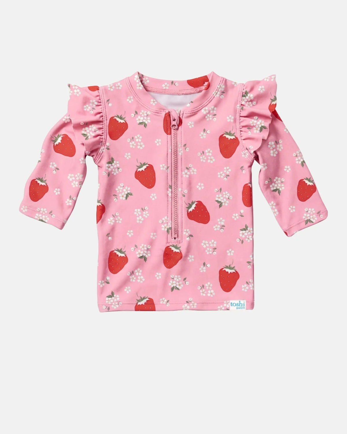 Toshi Swim Rashie L/S Twinkle - Strawberry
