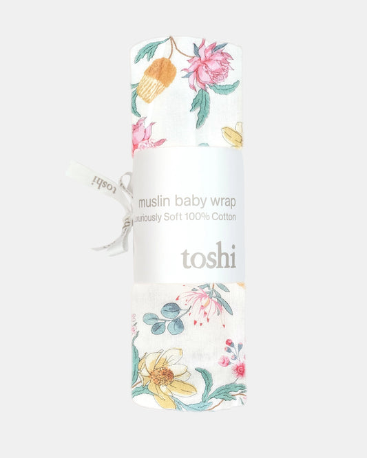 Toshi Muslin Wrap - Waratah Dawn