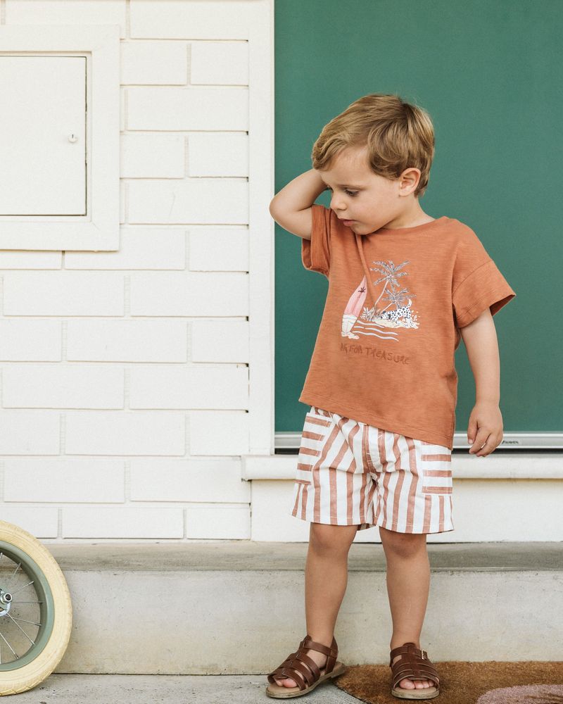 Max Stripe Shorts - Caramel Stripe