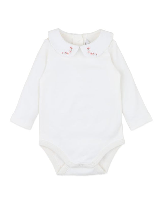 Gemma Emb. Collar Bodysuit - Cloud