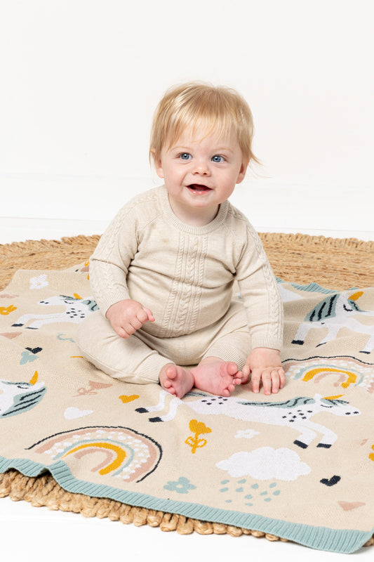Cotton Baby Blanket - Unicorn Magic