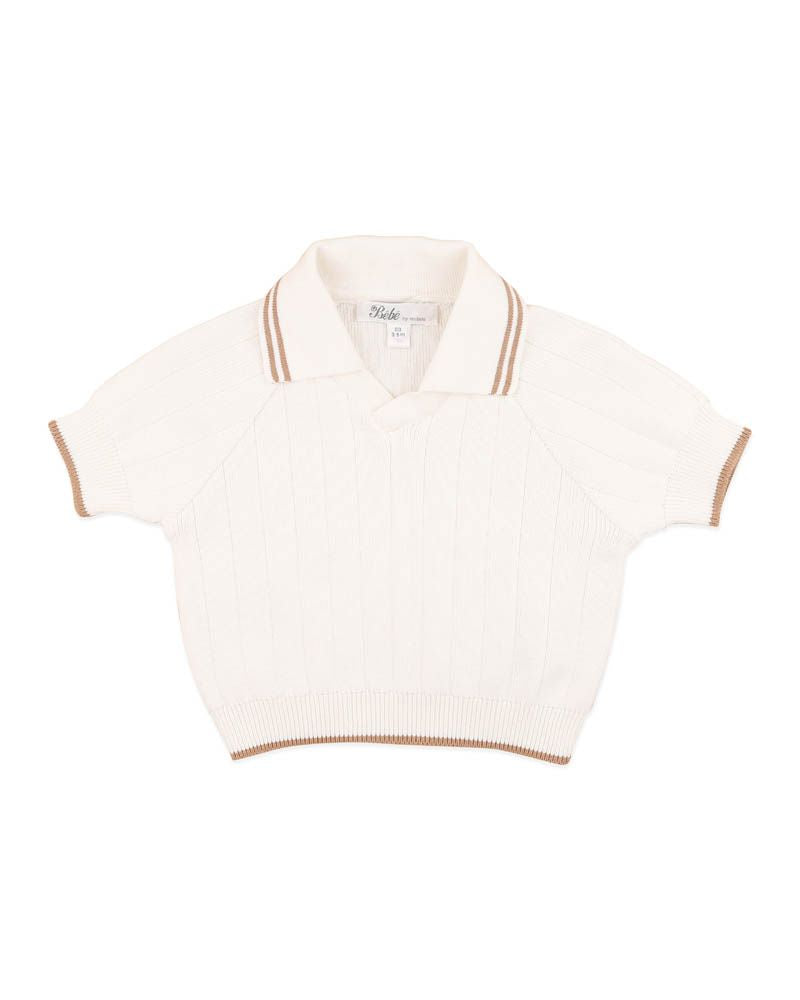Evan S/S Collared Jumper - Cream