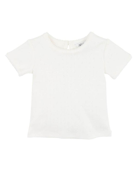Tess Pointelle Tee - Cloud