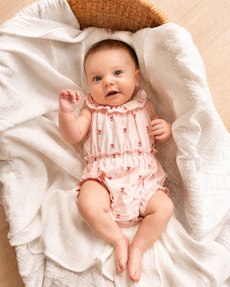 Sundae Frill Romper - Sundae Print