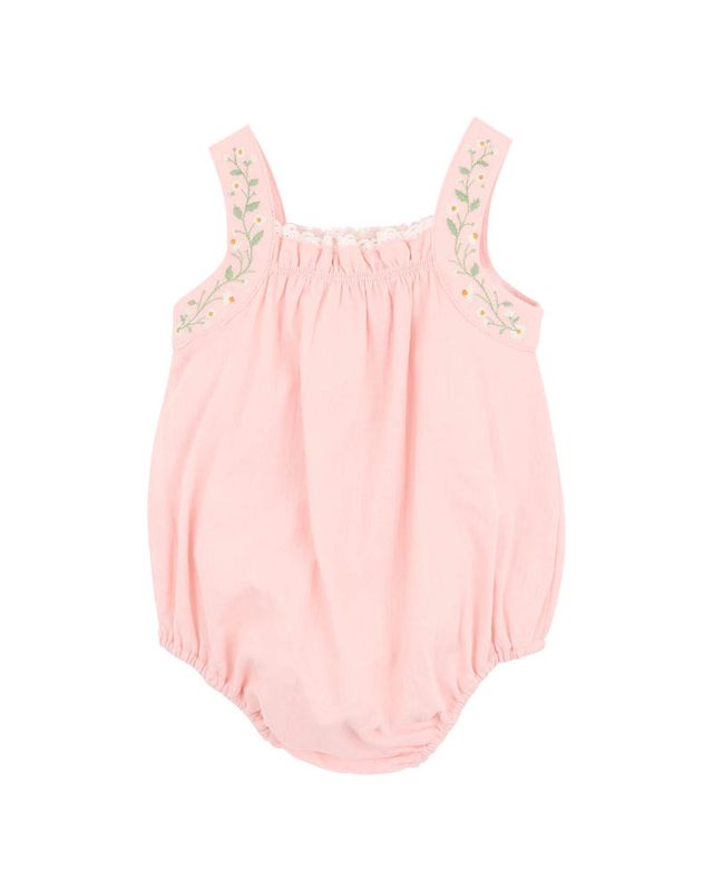 Tess Emb Strap Bodysuit - Pale Pink