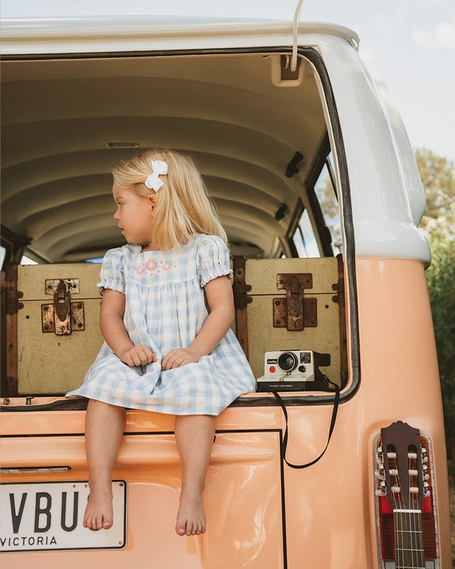 Bonnie Embroidered Dress - Bonnie Check