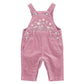 Flossy Embroidered Cord Overalls - Heather