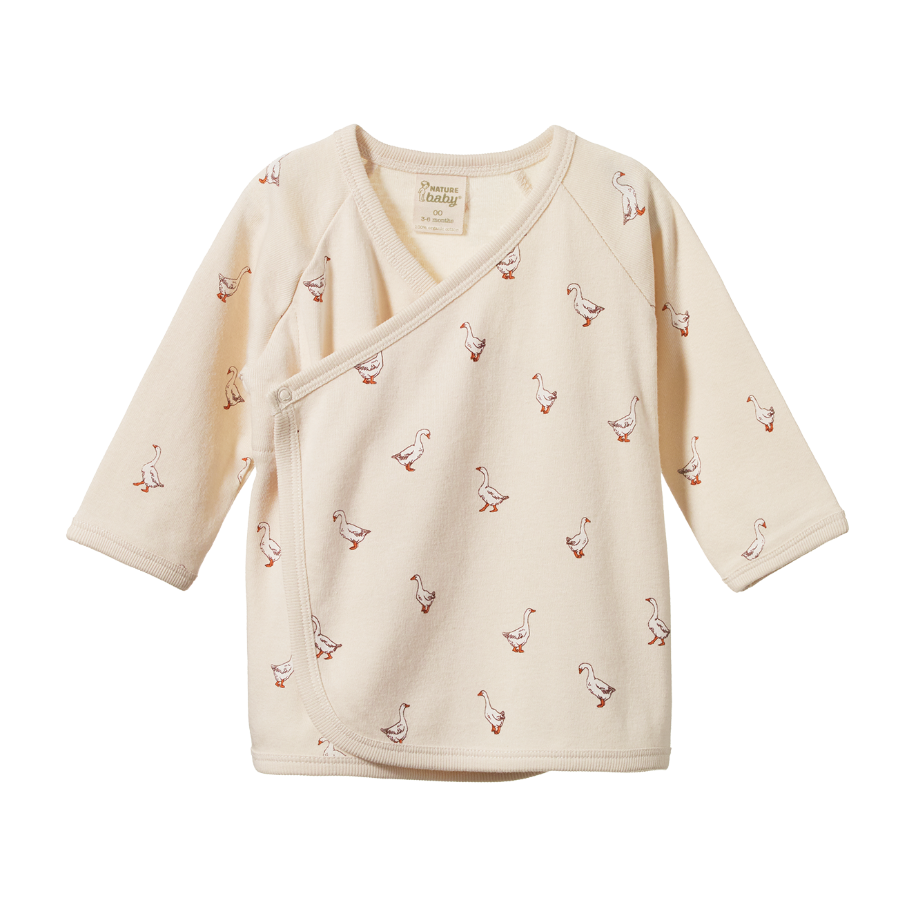 Nature Baby Kimono Jacket - Goosey Print