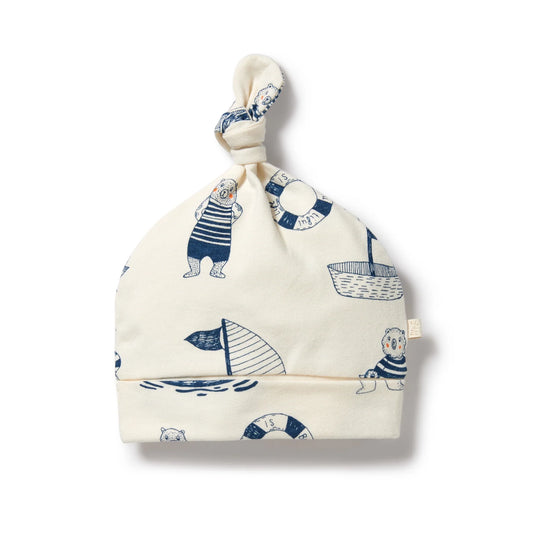 Organic Knot Hat - Nautical Bear
