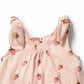 Strawberry Kisses Organic Playsuit