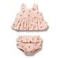 Strawberry Kisses Organic Ruffle Set