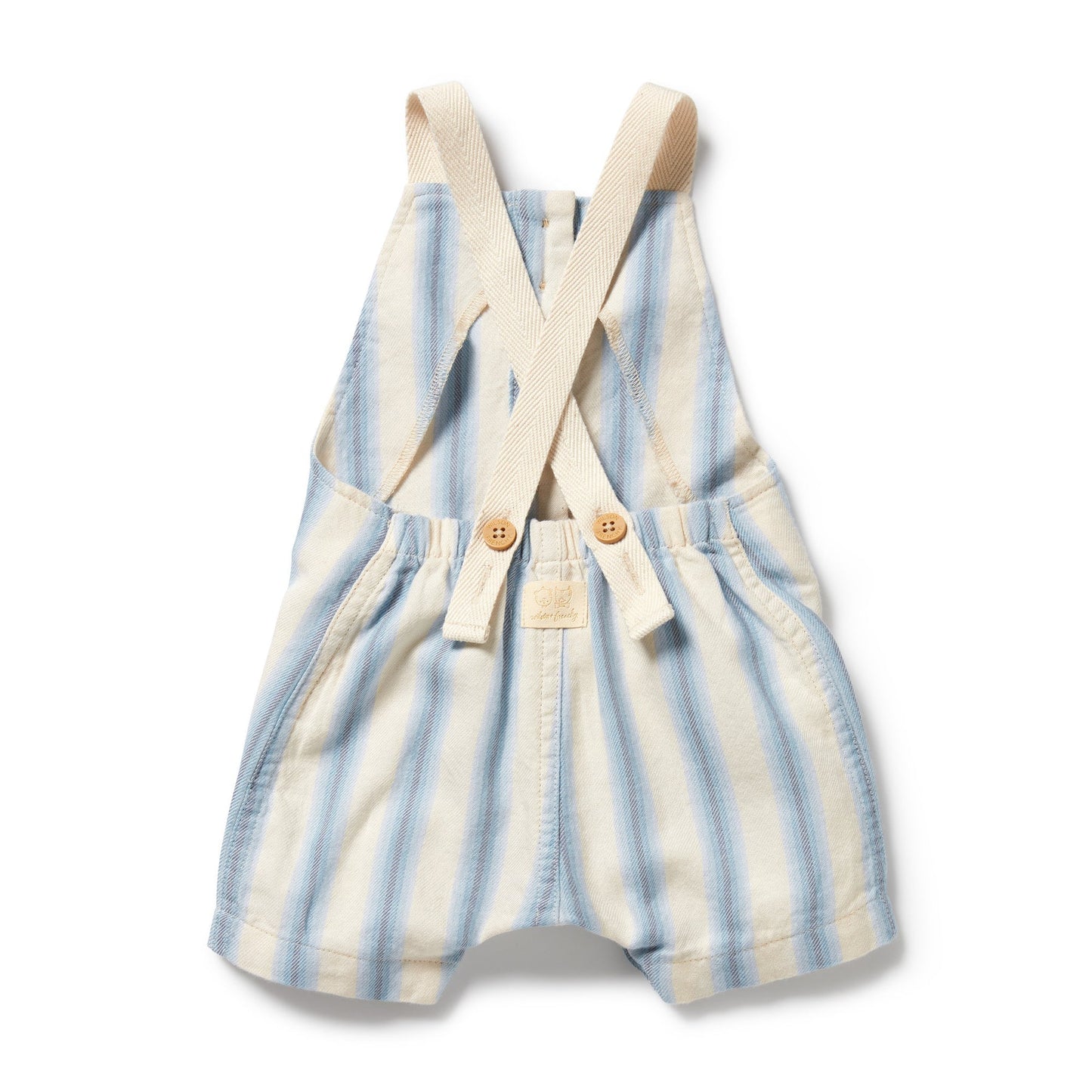 Deep Blue Stripe Organic Overalls