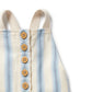 Deep Blue Stripe Organic Overalls